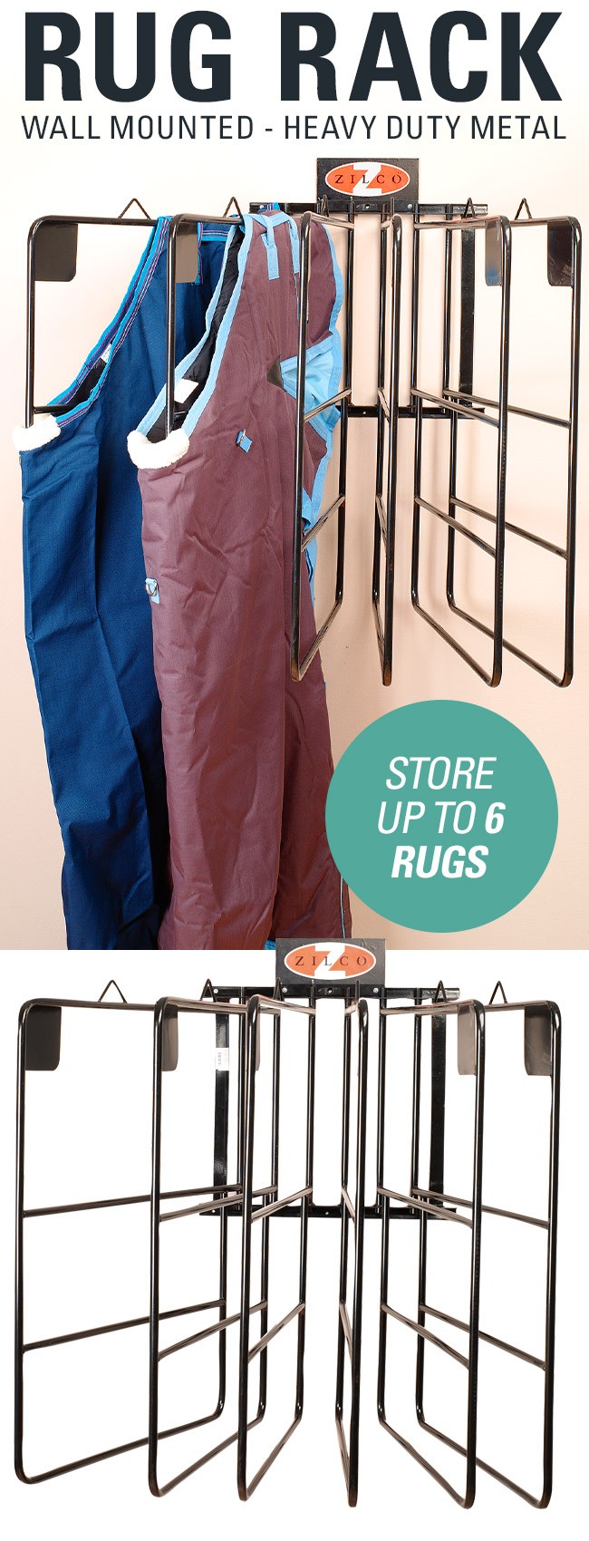 WALL MOUNTED RUG RACK